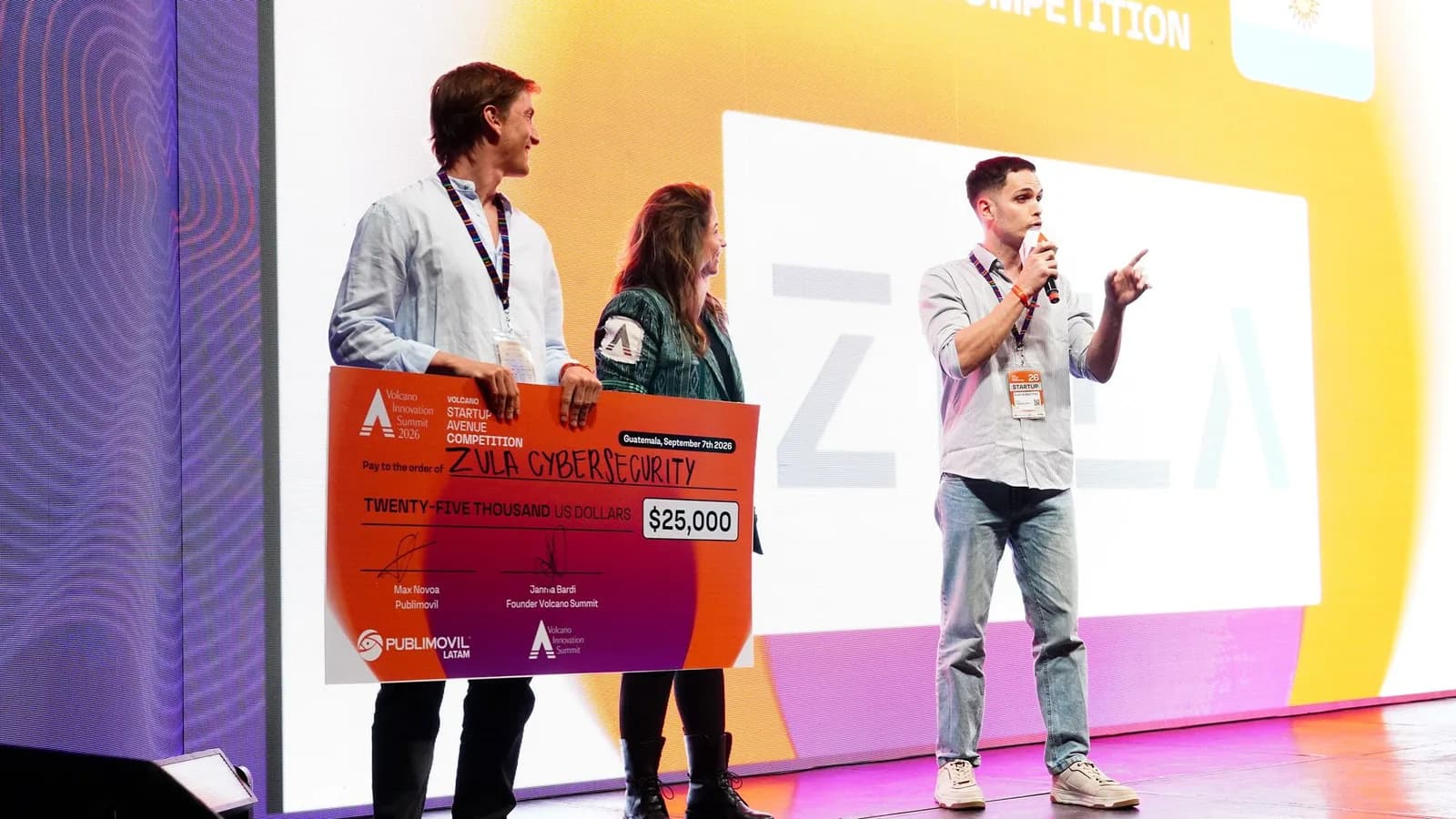 Zula, startup de ciberseguridad argentina, ganó el Startup Avenue en el Volcano Summit de Guatemala